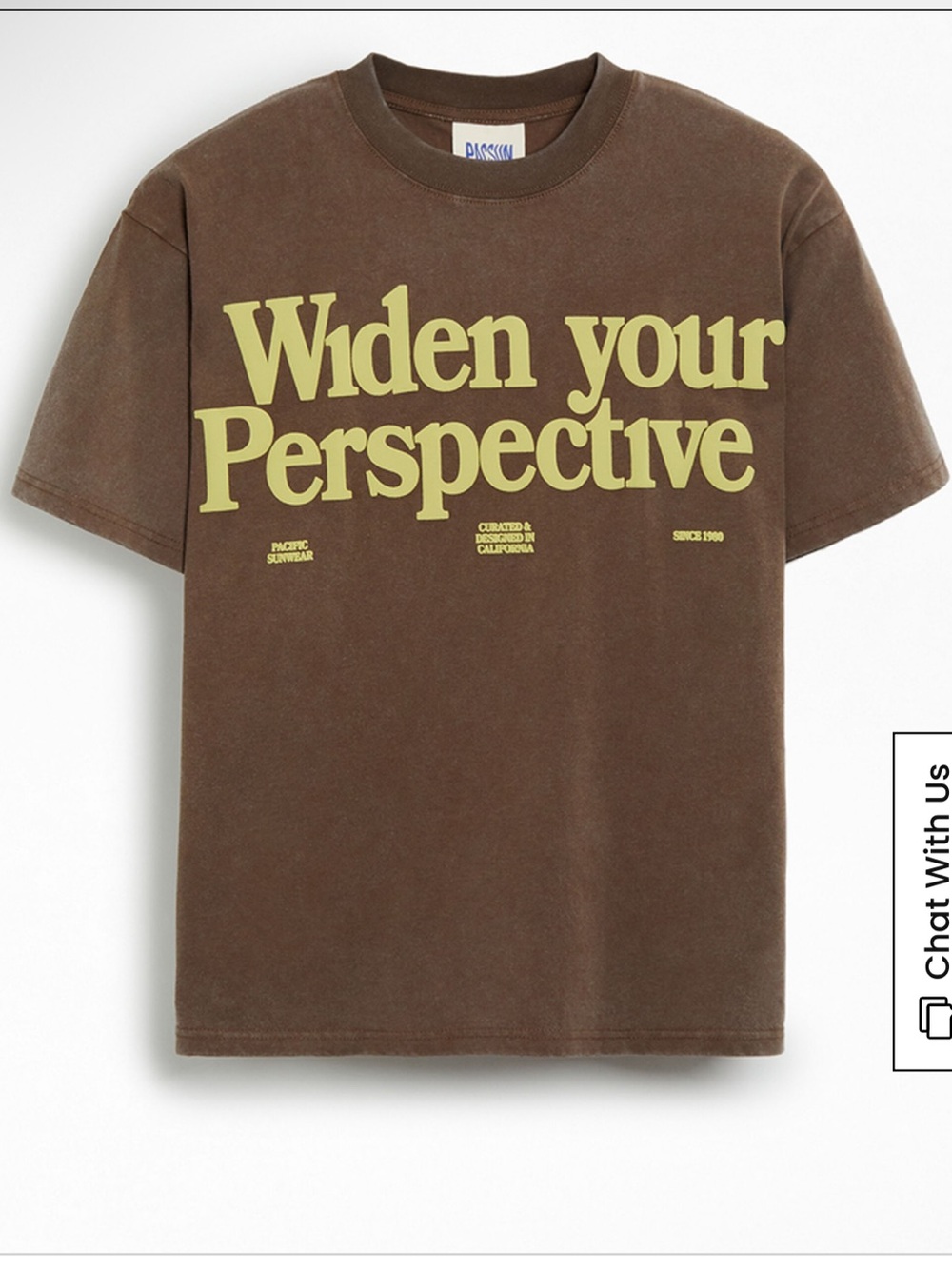 PacSun Brown Graphic Tee with Lime Green Text